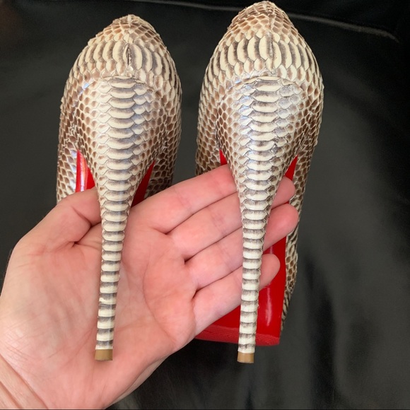 Louboutin Fetish 150MM Python - 37.5 - Picture 12 of 12